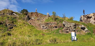 Interesting rock outcrops remaining from the quarrying