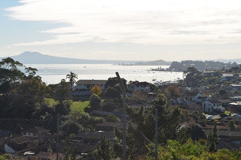 The view of Rangitoto from the summit