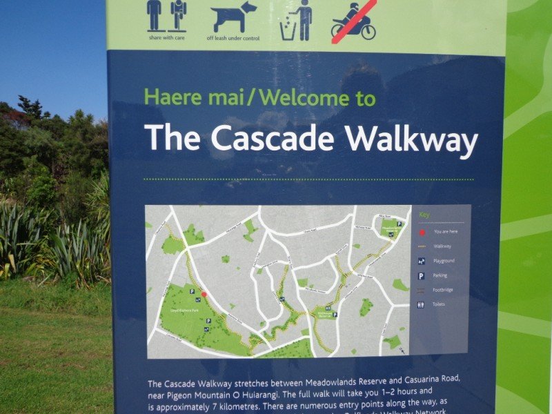 The Cascade Walkway sign