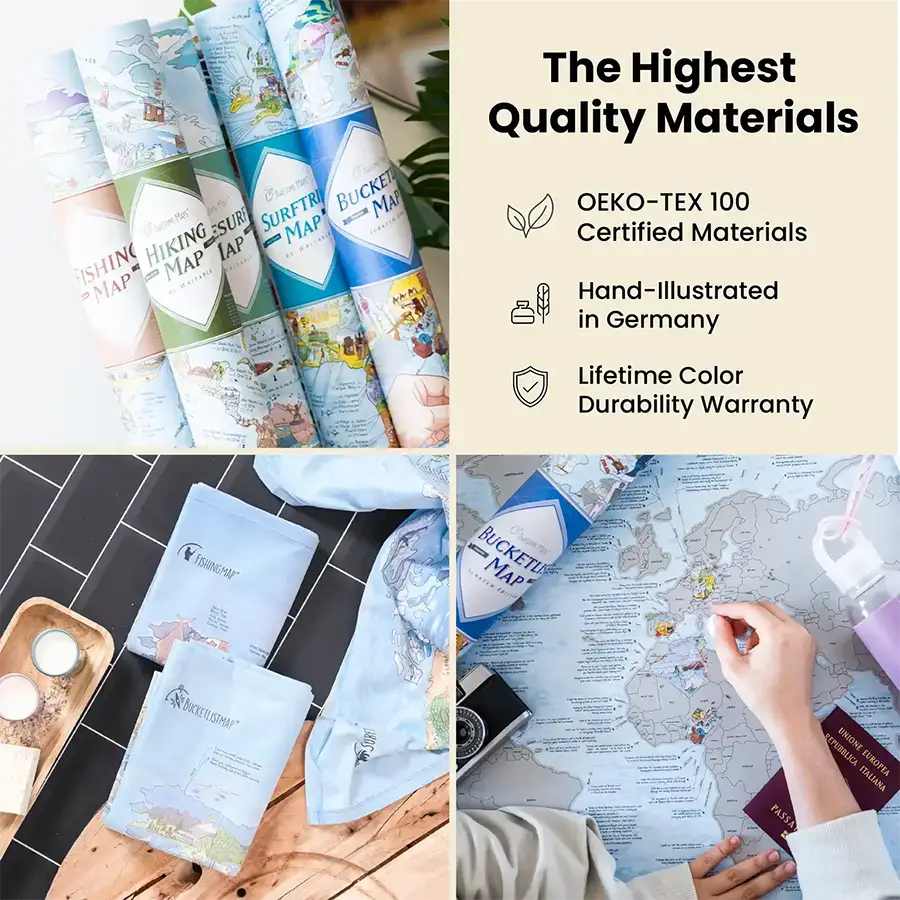 Bucketlist Map - Light Microfiber Travel Towel - Image 10