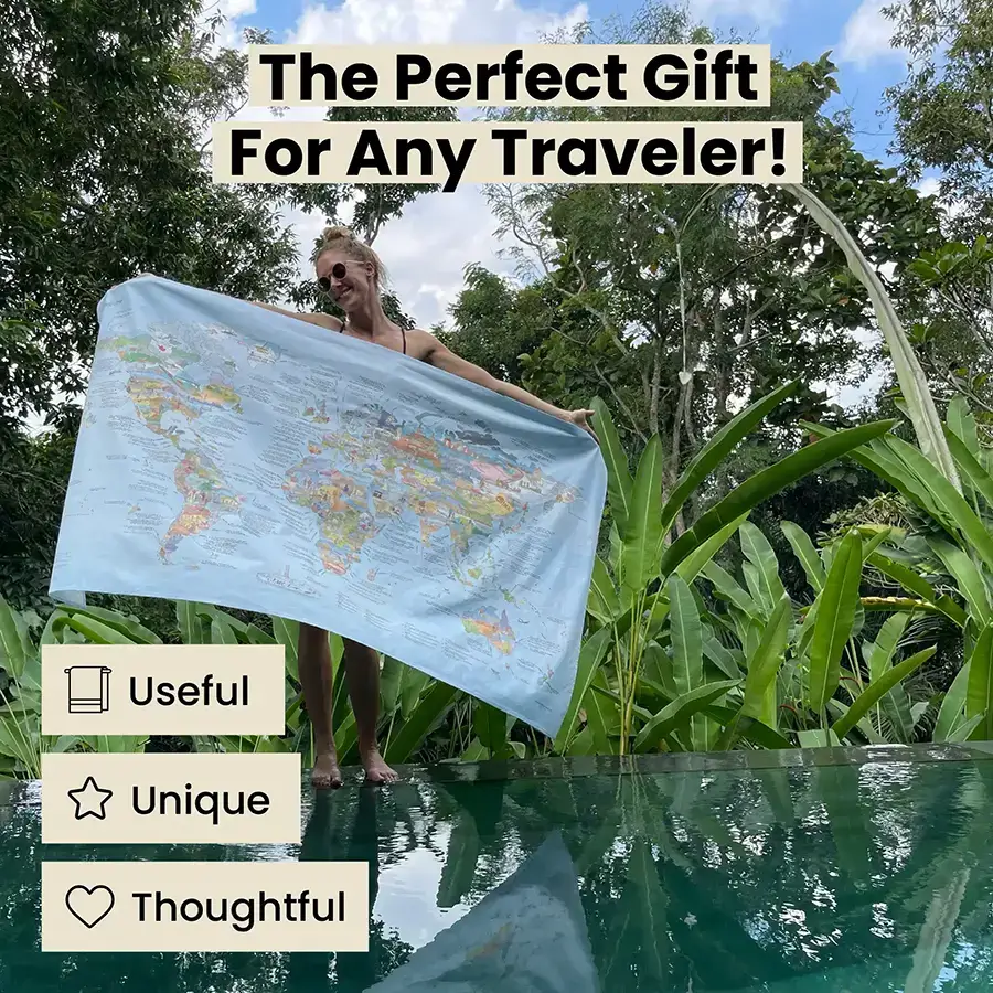 Bucketlist Map - Light Microfiber Travel Towel - Image 6