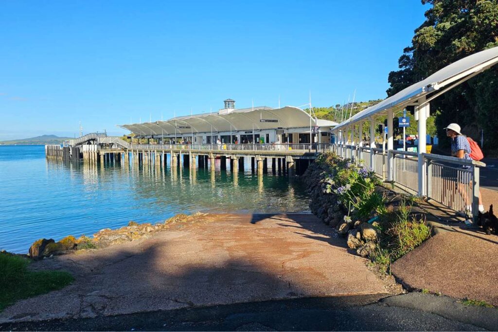 Starting the Matiatia Owhanake walk directly from Waiheke ferry terminal