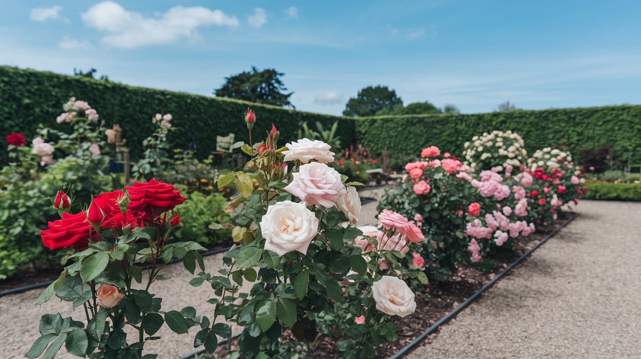 Rose garden in Hamilton Gardens